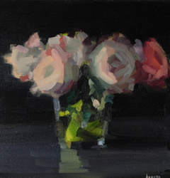 Bairbre Duggan, Roses, 950 euro, Oil on canvas in frame, 30x30 cm
