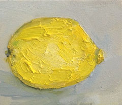 AnneJitske Salverda, Oh! dat geel, 135 euro, Olieverf op paneel zonder lijst, 11,5x10,5 cm excl lijst