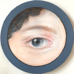 Antje Weber, Blue lovers eye, 60 euro, 20 cm, Acryl op doek zonder lijst