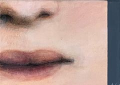 Antje Weber, Kiss, 100 euro, Acryl op canvas zonder lijst, 18x13 cm