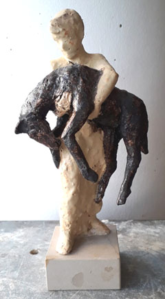 Anna Hulzink, Droompaardje 1, Keramiek, 25 cm, €.350,-