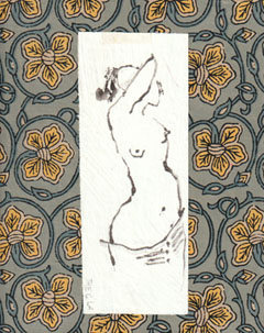 Thecla Renders, Made to remember 1 (nude), Gemengde techniek op hout, 26x20 cm, €.95,-