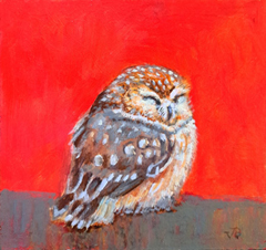 Vilma van den Berg, Zaaguiltje, 150 euro, Acryl op paneel zonder lijst, 15x15 cm