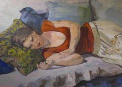Irma Braat, Meikoningin, Olieverf op doek, 61x80 cm, €.1100,-