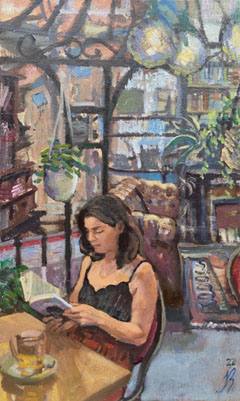 Irma Braat, Onder de bogen, 525 euro, Olieverf op doek zonder lijst, 50x30 cm