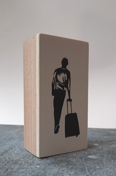 Edith Brouwer, Cipres 15, 85 euro, Ets op blok zonder ljist, 10x5x3,5 cm