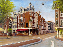 Dominique Coenen, Caf� Bouwman, 695 euro, Olieverf op doek zonder lijst, 30x40 cm