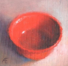 Anneke Elhorst, Mini 3 rood, 125 euro, Olieverf op paneel zonder lijst, 6,5x6,5 cm