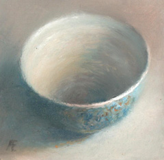 Anneke Elhorst, Schaaltje uit Portugal, 295 euro, Olieverf op hout zonder lijst, 15x15 cm