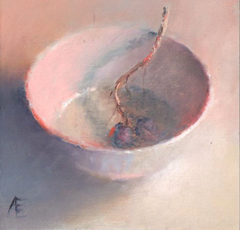 Anneke Elhorst, Takje druiven, 195 euro, Olieverf op paneel zonder lijst, 10x10x3 cm