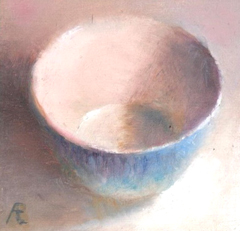 Anneke Elhorst, Delfts Blauw, 195 euro, Olieverf op paneel zonder lijst, 10x10x2 cm