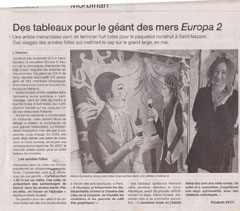 Interview met Marie Godest ivm de schilderijen voor het nieuwe Cruiseship 'Europa 2' 