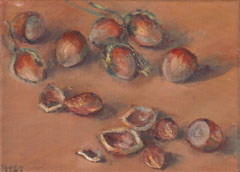 Florentine Haak, Hazelnoten, Olieverf op doek, 13x18 cm, €.150,-