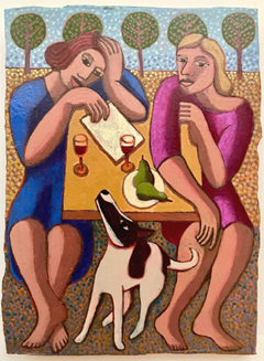 Aline Jansma, Een dag in juli, 375 euro, Olieverf op paneel in witte baklijst, 26x19 cm