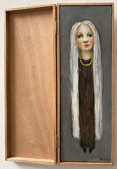 Koos ten Kate, Mathilde, 195 euro, Olieverf op paneel in sigarendoos, 26x9x3 cm
