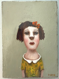 Koos ten Kate, Lois, 225 euro, Olieverf op paneel sigarenkistje, 16x11,5 cm