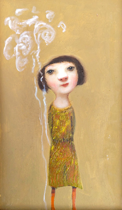 Koos ten Kate, Beau, 395 euro, Olieverf op paneel in sigaerenkisje, 15x26x5 cm