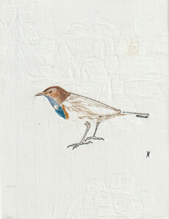 Judith Koning, Blauwborstje, 125 euro, Gemengde techniek zonder lijst, 24x18 cm