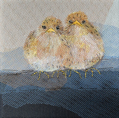 Nicole Ladrak, Musjes 1411, 100 euro, Textiel, 15x15 cm 