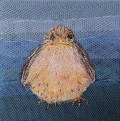 Nicole Ladrak, Musje blauw 1465, 85 euro, Textiel, 12x12 cm