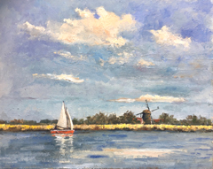Ineke Mahieu, Dutch Spring, Olieverf op doek, 24x30 cm, €.350,-