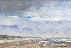 Ineke Mahieu, Homingbirds, 330 euro,  Olieverf op paneel in baklijst, 20x30 cm