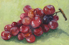 Ineke Mahieu, Rode Druiven 2, 95 euro, Olieverf op paneel, 10x15x1 cm