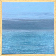 Rada Ovcharova, Zee 2, 325 euro, Acryl op doek in blankhouten baklijst, 20x20 cm