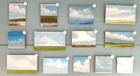 Marcel van Pinxteren, Verschillende schilderijtjes tussen de 95 en 150 euro, Olieverf op hout zonder lijst, vanaf 10x10 cm