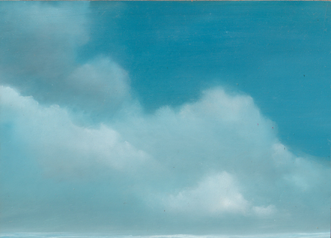 Marcel van Pinxteren, Wolkenzee 2, 275 euro, Olieverf op paneel zonder lijst, 20x28 cm