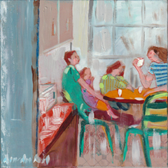 Lourdes Ral, 5. Mornings, 200 euro, Acrylic on wood no frame, 20x20x3 cm