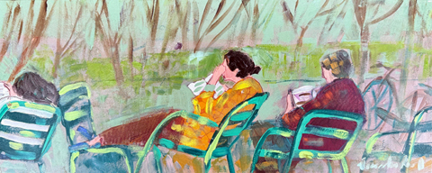 Lourdes Ral, Before the cold, 330 euro, Acryl on wood without frame, 20x50x3,5 cm