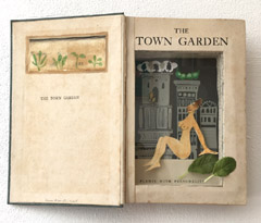 Tamar Rubinstein, The Town Garden, Gemengde techniek in oud boek, 24x19 cm, €.195,-