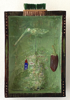 Tamar Rubinstein, Nichoir, Gemengde techniek in houten doosje, 16x11x4 cm, €.165,-