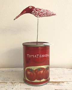 Tamar Rubinstein, Tomatenvogel, Gemengde techniek, 13x18 cm, €.95,-