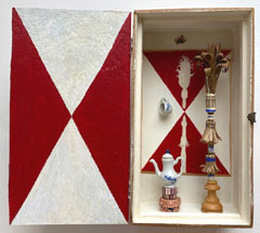 Tamar Rubinstein, Petit Dejeuner, 195 euro, Gemengde techniek in sigarenkistje, 24x22x6 cm
