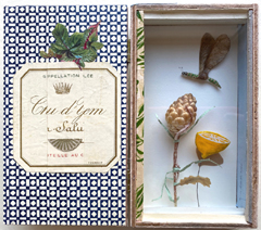 Tamar Rubinstein, Artisjokje, 165 euro, Gemengde techniek in sigarendoosje, 15x17x3