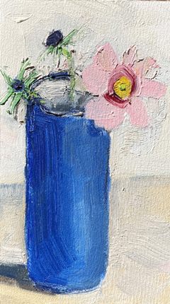 Anne Jitske Salverda, Tuinfeestje 2, 135 euro, Olieverf op paneel zonder lijst, 15x8 cm