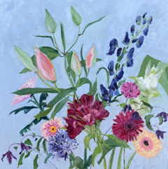 Anne Jitske Salverda, Taart en Tranen, 1250 euro, Olieverf op doek, 80x80 cm 