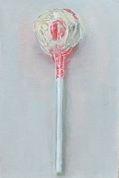 Gea Slotman, Salmiaklolly, 115 euro, Acryl op paneel zonder lijst, 12x8 cm