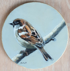 Aline Sprokkereef, Mus, 195 euro, Acryl op hout, 13 cm