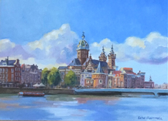 Geke Steenmetz, Nicolaes basiliek, 250 euro, Olieverf op paneel in baklijstje, 13x18 cm
