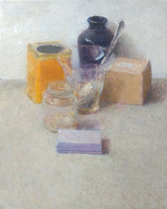 Pere Mon Taillant, Yellow Tin, Oil on canvas in wooden frame, 41x33 cm, €.550,- euro