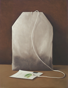 Serge de Vries, Theezakje XL, 1500 euro, Olieverf op doek zonder lijst, 70x90 cm
