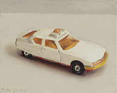 Serge de Vries, Model spoedarts auto, 450 euro, Olieverf op paneel zonder lijstje, 14x10 cm