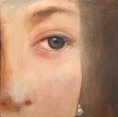 Antje Weber, Eye, Acryl on Canvas, 16x16 cm, €.130,-