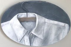 Antje Weber, Shirt 1, 130 euro, Acrylic on canvas, 20x30 cm