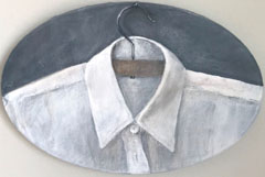 Antje Weber, Shirt 2, 130 euro, Acrylic on canvas, 20x30 cm