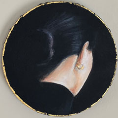 Antje Weber, Sofia, 150 euro, Acryl op doek met bladgoud, 20 cm