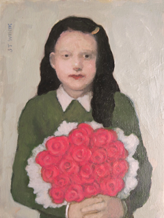 JoAnna Winik, Flowers from Anonymous, Olieverf op hout, 20x15,5 cm, €.445,-